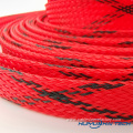 Red pattern woven mesh pipe